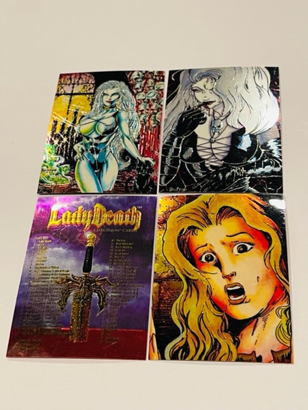 Lady Death Comic Trading Cards Lot Chromium Chaos Cryptic Chrome