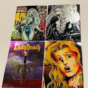 Lady Death Comic Trading Cards Lot Chromium Chaos Cryptic Chrome Pulido 1994 LD5