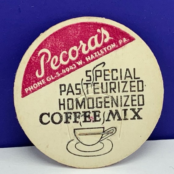 MILK BOTTLE CAP vintage dairy pasteurized farm advertising vtg cow pog 1930s ephemera paper Boylans bar Bozeman Montana Mt mountains usa