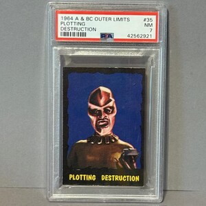 Vintage Outer Limits Daystar Karte 1964 Monster Sci Fi PSA 7 Supreme Ruler Mars Plotten Zerstörung #35