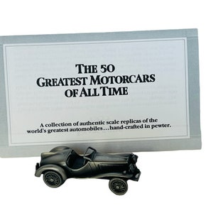 Danbury Mint Pewter Car Greatest Motorcar all time model COA 1935 Fiat 508S vtg
