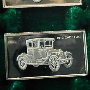 Franklin Mint Silver Bar Mini Ingot 1975 Centennial Car 1912 Cadillac Classic