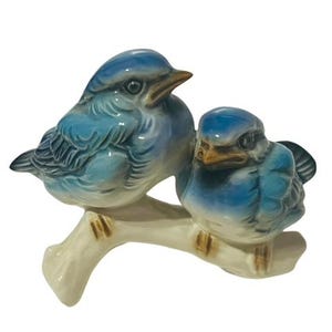 Bluebird Figurine Vtg Sculpture Goebel Hummel Western Germany W Blue Bird Babies