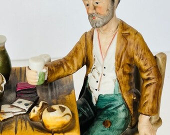 カポディモンテ 置物 彫刻 サイン入り グリッチ ナポリ ポーカー