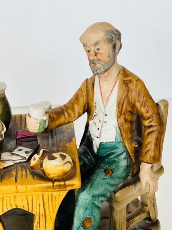 カポディモンテ 置物 彫刻 サイン入り グリッチ ナポリ ポーカー