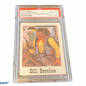 Tombstone Cowboy Western Trading Card 1966 Blatt Good Guys Bad PSA 8 Curly Bill Brocius #18 Gegner von Wyatt Earp