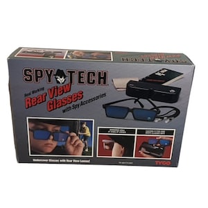 Tyco Spy Tech 1989 Vtg Toys Box nib accessories Rear View Glasses Mirrored Lens BMC5