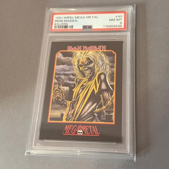 Iron Maiden Card 1991 Impel PSA 7 Heavy Mega Metal Eddie Killers