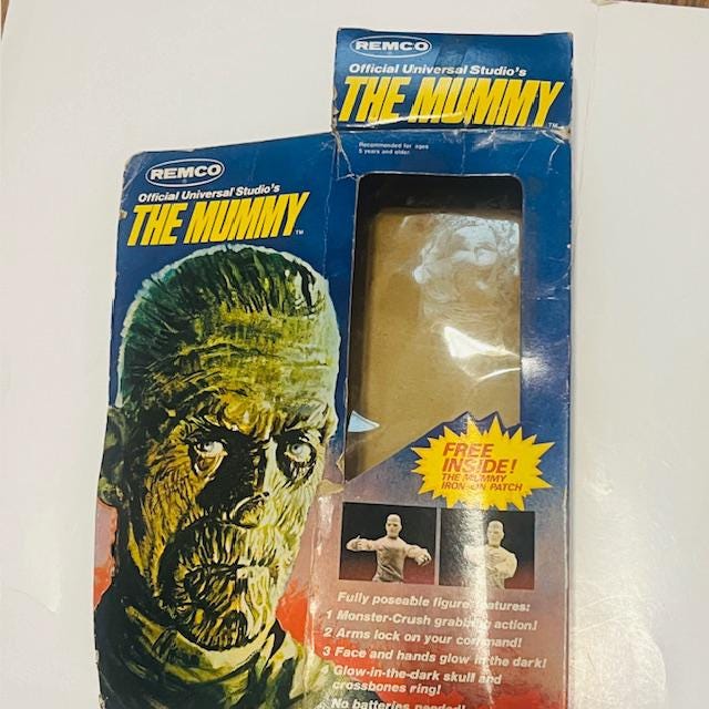 Remco Universal Monsters the Mummy Action Figure Glow Karloff 1980