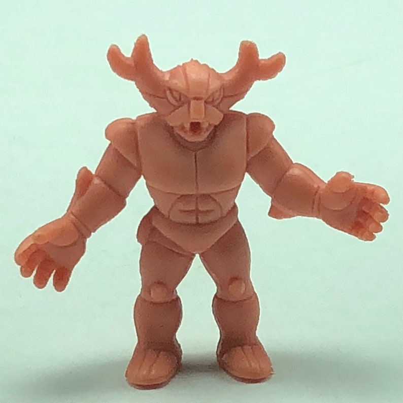 1985 VINTAGE M.U.S.C.L.E muscle man men wrestling wrestler 1985 action figure Mattel anime flesh color toy #179 black buffalo reindeer deer