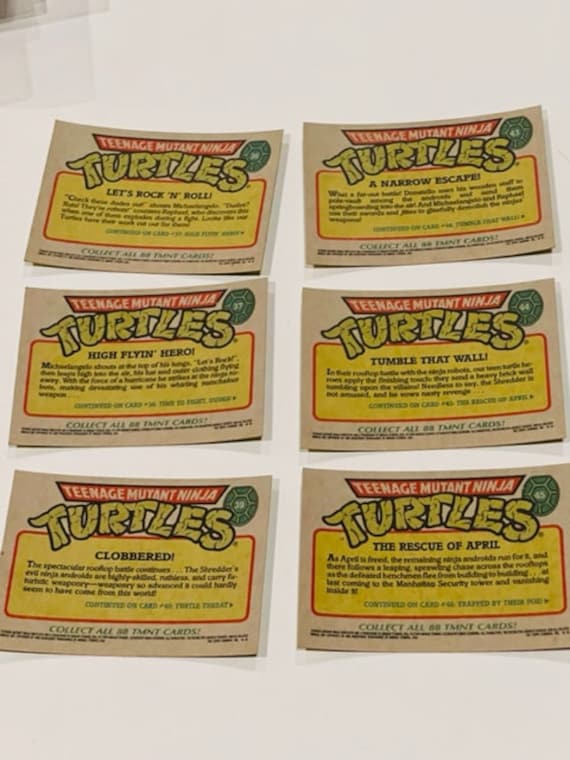 Teenage Mutant Ninja Turtles Trading Cards Lot Sticker Mirage