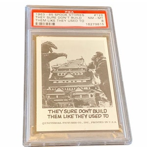 Horror Universal Monsters Trading Card Vintage 1963 Leaf Spook Stories PSA 8
