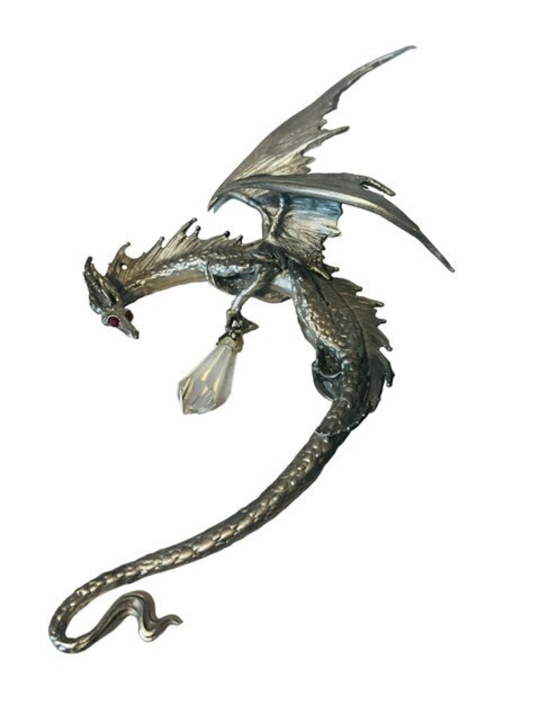 Pewter Dragon Figurine Magic Wizard Spoontiques Rawcliffe Etsy