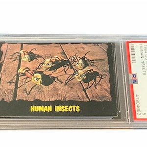 Outer Limits Sci Fi Alien Horror Universal Monsters Trading Card 1964 Daystar Villa Distefano Bubbles Inc Graded PSA 5 Insectos Humanos #23