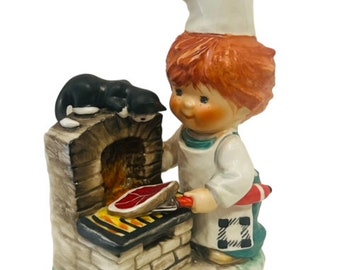 Figurine Goebel Hummel vtg Germany Redheads redheads byj76 Barbecue Steak de barbecue