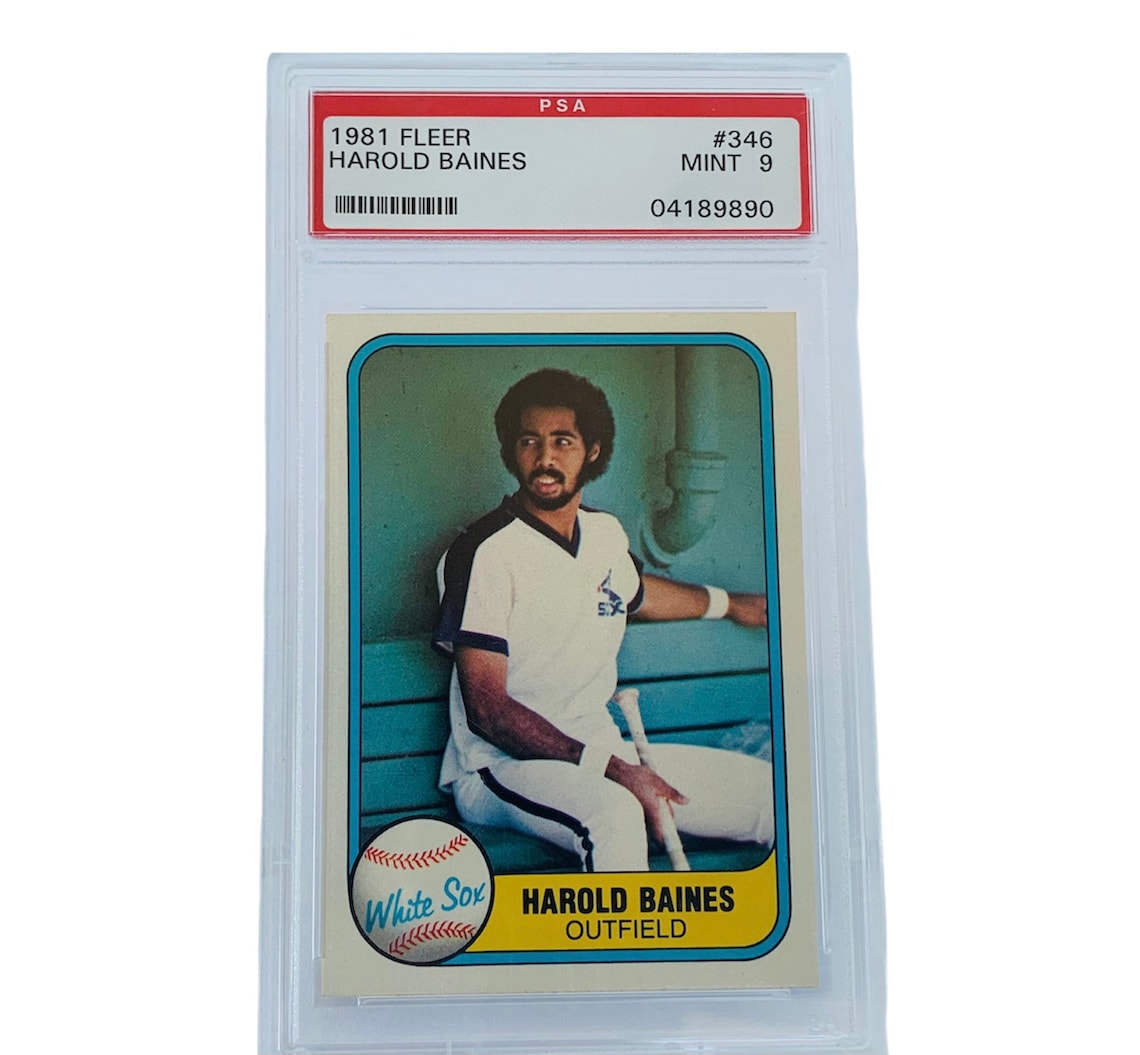 HAROLD BAINES ROOKIE 1981 Fleer 346 Rc Graded Psa Mint 9 Etsy UK
