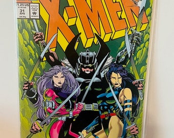 X-Men #31 Cómic Marvel Super Heroes Vtg 1994 Uncanny Psylocke Samurai BC5