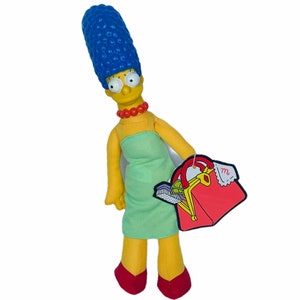 THE SIMPSONS PLUSH stuffed animal toy figure 1990 vintage Burger King collectible fox Groening tm retro nwt tag Marge purse tote bag