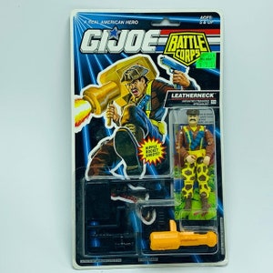 GI JOE HASBRO vintage militaire actiefiguur complete wapens Cobra moc vtg verzegeld 1992 lederen hals marine lederen nek battle corps BMC6