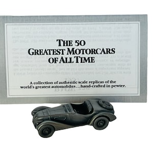Danbury Mint Pewter Car Greatest Motorcar all time model COA 1937 BMW 328 vtg