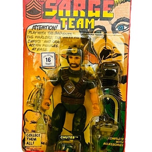 Remco Sarge Team Action Figure Toy MOC 1982 DC Comic Chutes Warrior Beast He-man warlord military army men BMC6