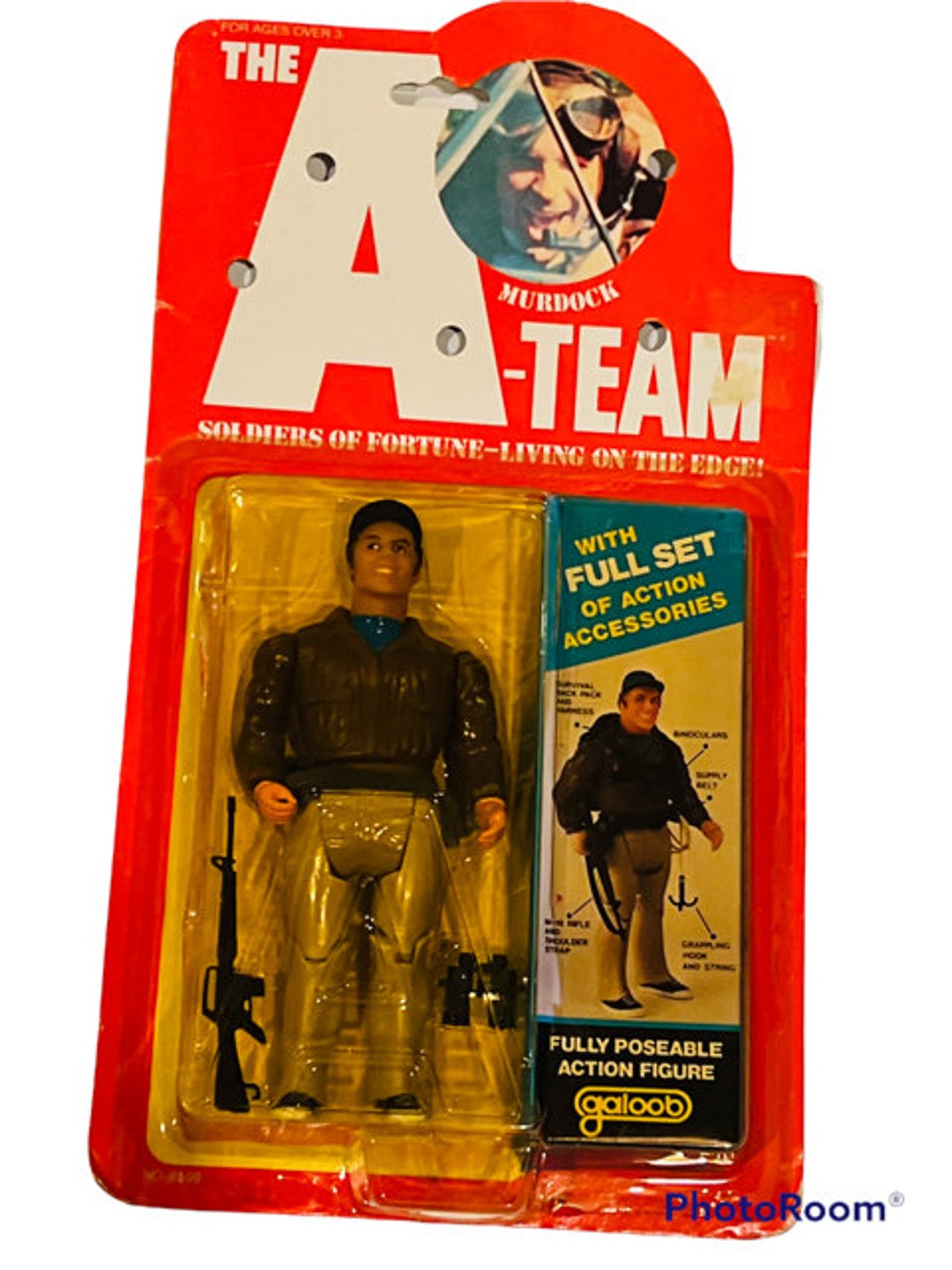 A-team Action Figure Vtg Galoob Toy 1983 MOC Sealed Captain Mad Howling
