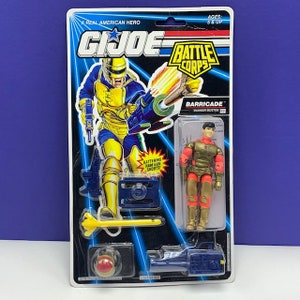 GI JOE HASBRO vintage militaire actiefiguur complete wapens bestandskaart Cobra moc verzegelde Barricade Bunker Buster 1992 battle corps BMC1