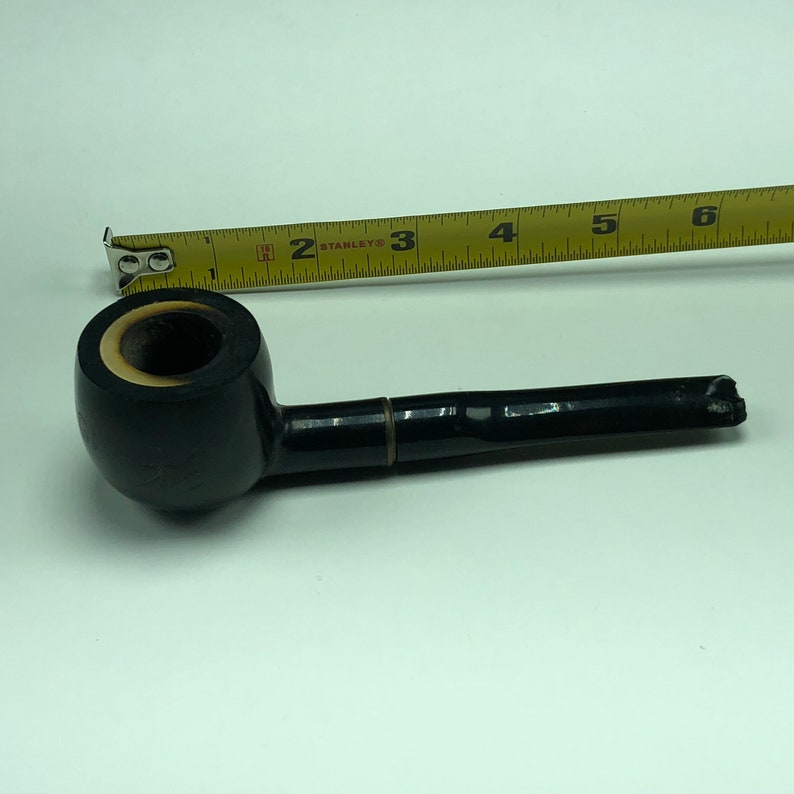 VINTAGE ESTATE PIPE imported briar tobacciana original smoking collectible England Uk tobacco 1976 Sugi asian japan black solid twist
