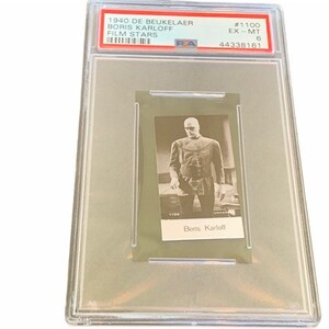 Boris Karloff Mord Tower of London 1940 Trading-tabakskaart geclassificeerd PSA 6 RARE De Beukelaer filmsterren horror Universal Monsters #1100 mes