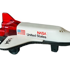 Jimmy Toy Figure vtg Space Shuttle astronaut spinning nasa pull back rocket USA BMC2