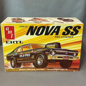 Vintage Nova SS Pro Stocker Model Car Kit COMPLETE Amt Ertl 1/25 Rat Engine Old