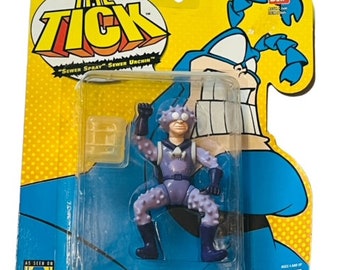 The Tick Action Figure Vtg Sewer Urchin Spray MOC Bandai 1994 Fox