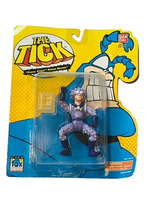 The Tick Action Figure Vtg Sewer Urchin Spray MOC Bandai 1994 Fox