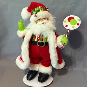 Vintage Annalee Doll Santa Lollipop Claus Creepy Toy Figure Gift Christmas Nick