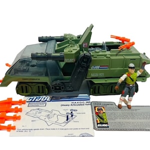 Havoc Cross Country Gi Joe Hasbro ARAH Vtg Figur Spielzeug Fahrzeug COMPLETE 1986 Karteikarte