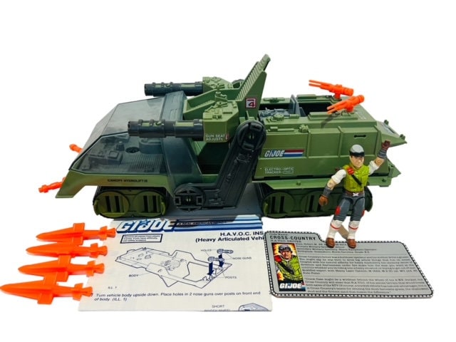 Havoc Cross Country Gi Joe Hasbro ARAH Vtg Figure Toy Vehicle COMPLETE 1986 file card