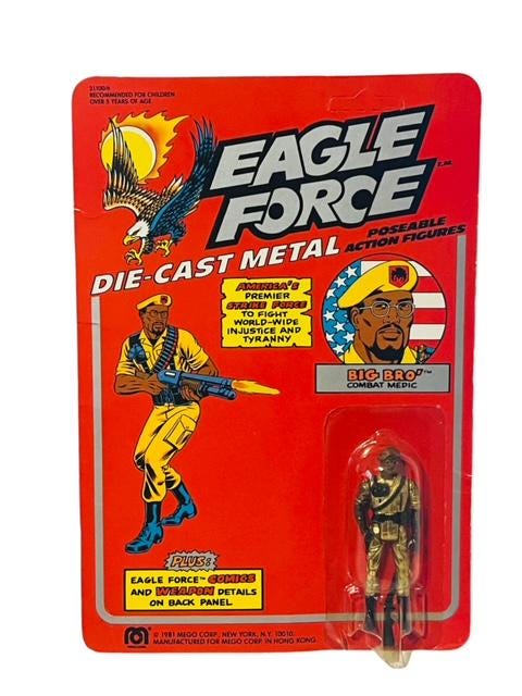 Eagle Force Mego Diecast Action Figure MOC Big Bro Combat Medic