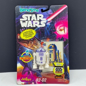 STAR WARS VINTAGE figurka akcji vtg imperium kontratakuje powrót jedi 1993 R2D2 bend-ems limitowana edycja topps karta kolekcjonerska moc just toys BMC3