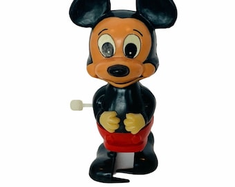 Wind Up Walt Disney Toy Figura vtg Mini Winders Durham Mickey Mouse clássico mcm colecionável raro disneyland lembrança mundo vintage BC3
