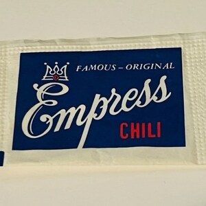Domino Deluxe sugar packet sign paper ephemera advertising memorabilia 1960 hotel motel diner restaurant diner Empress Chili famous