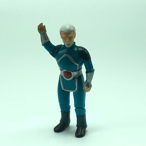 1987 TYCO DINORIDERS FIGURE action toy vintage dino riders dinosaur driver diplodocus red blue Mind Zei old man white hair T rex