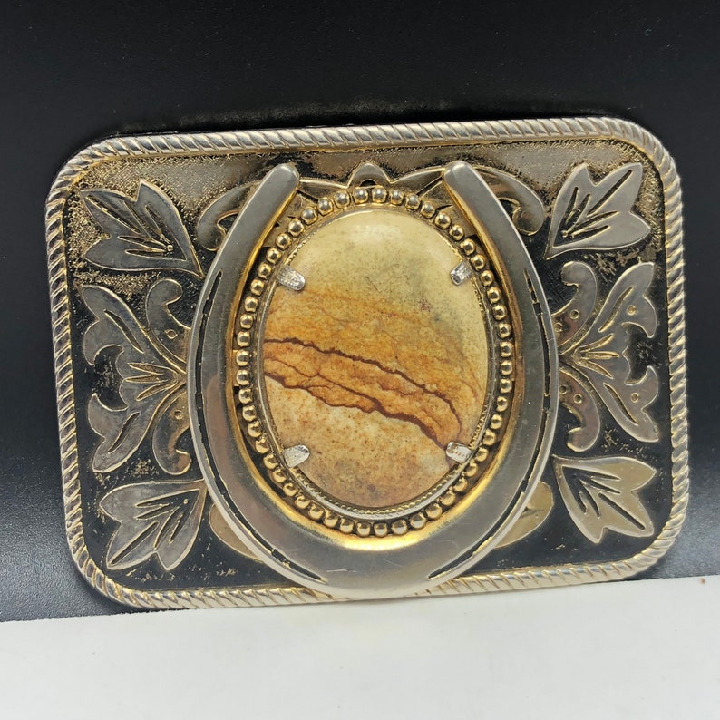 Original Horse Horseshoe Cowboy Western Metal Belt Buckle