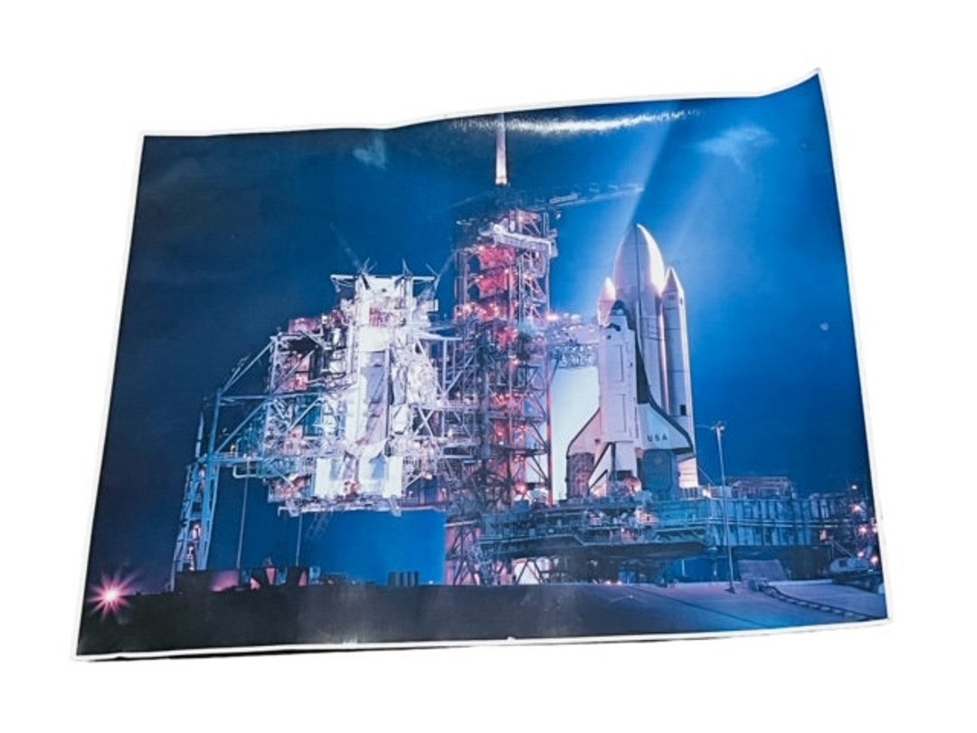 Nasa Picture Photo Apollo Space Shuttle 20X16 Laser Art Bill Carlson ...