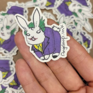 Joker Bunny | Joker Bunny Sticker | DC Comics | Cute Vinyl Sticker | Phone Case Sticker | Laptop Sticker | Bunny Sticker| Cute Sticker|