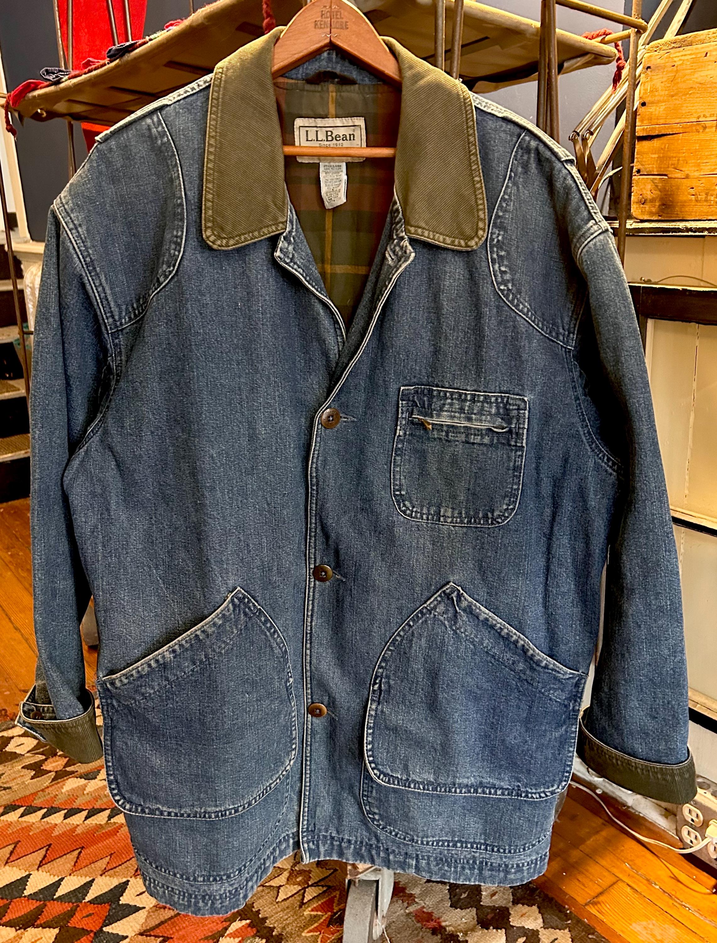 Ll Bean Denim Barn Coat - Etsy