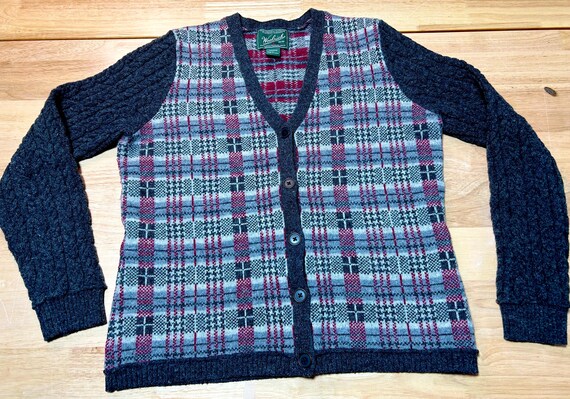Vintage Woolrich Wool Blend Knit Cardigan Sweater