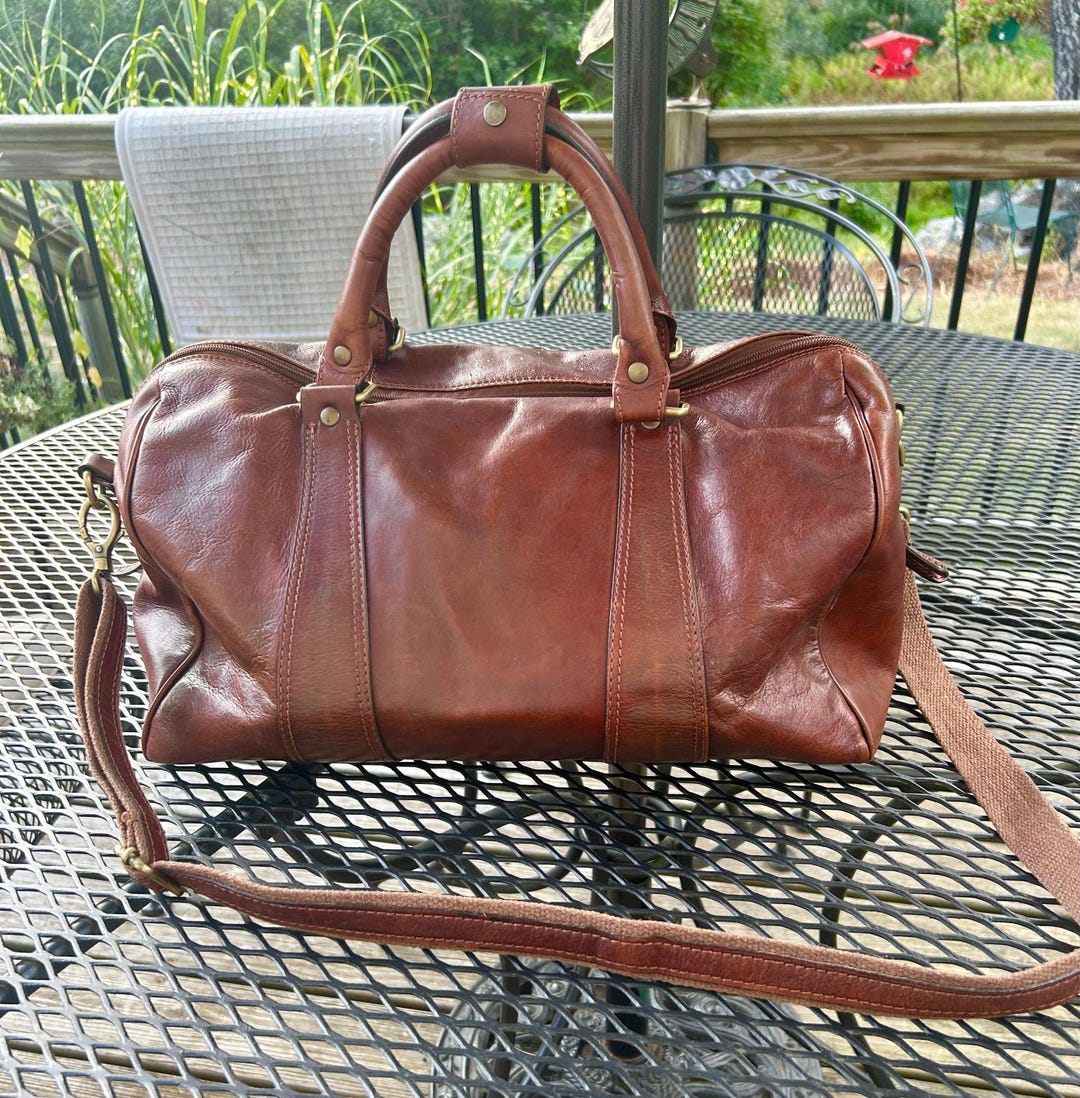 Old Angler Firenze Brown Full Grain Calfskin Leather Weekender Bag