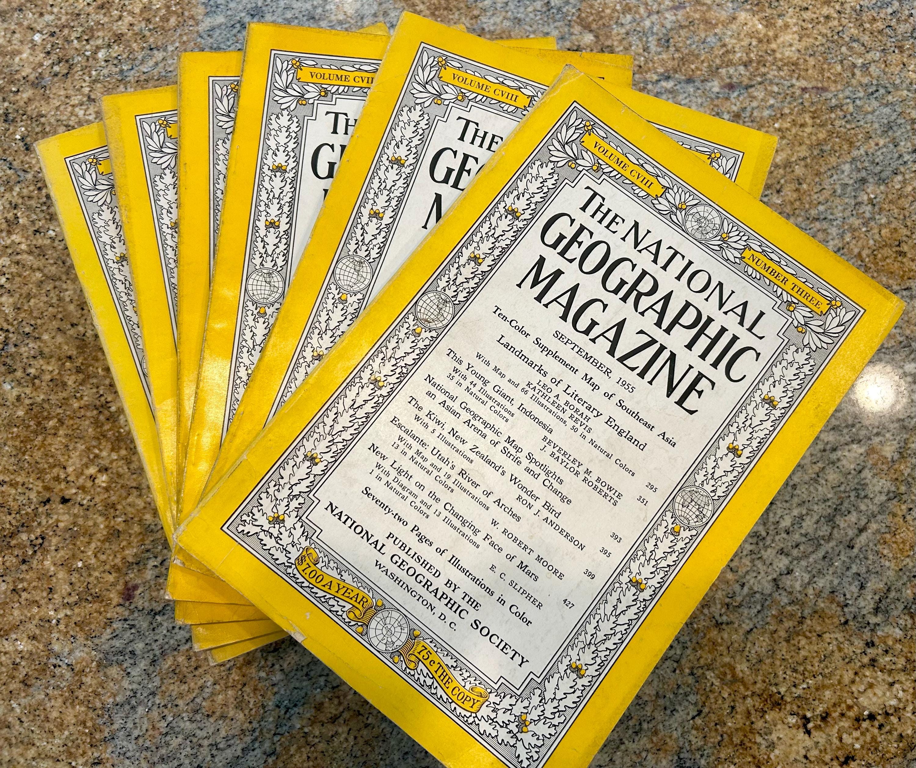 National Geographic Magazine, 1955 Entire Set - Priced per Edition