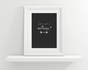 Wedding Sign-age: Can I Get A Witness? Left Arrow