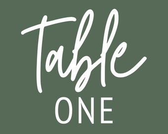 Print Yourself Table Numbers - Sage Green Neutral - Tables One Through Twenty